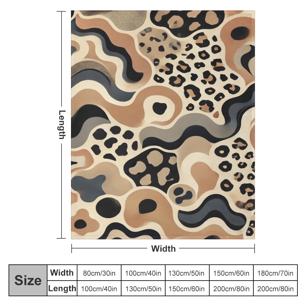 A seamless abstract leopard print pattern Ultra-Soft Flannel Blanket Multiple Sizes