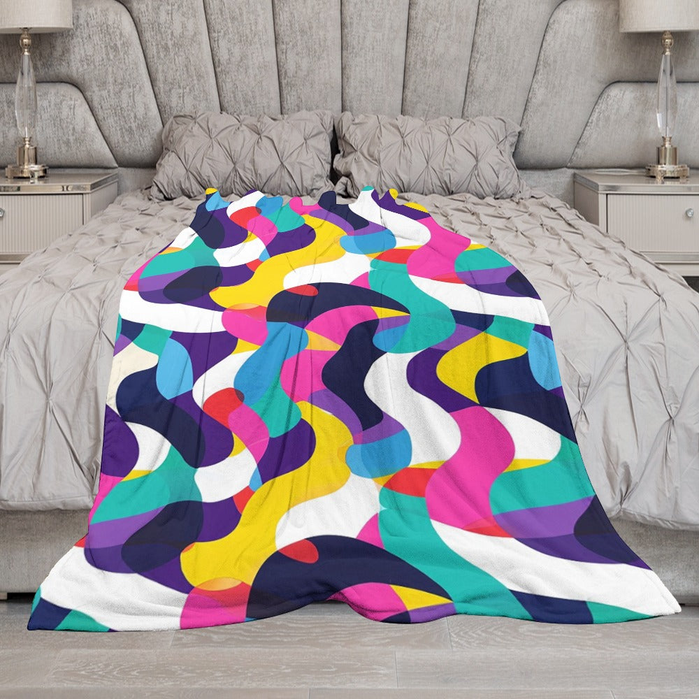 Dopamine wave Ultra-Soft Flannel Blanket Multiple Sizes