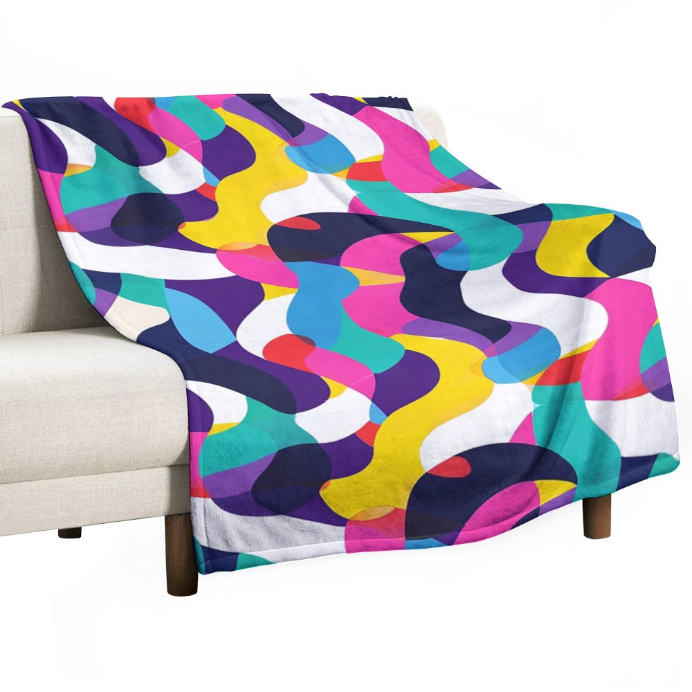 Dopamine wave Ultra-Soft Flannel Blanket Multiple Sizes