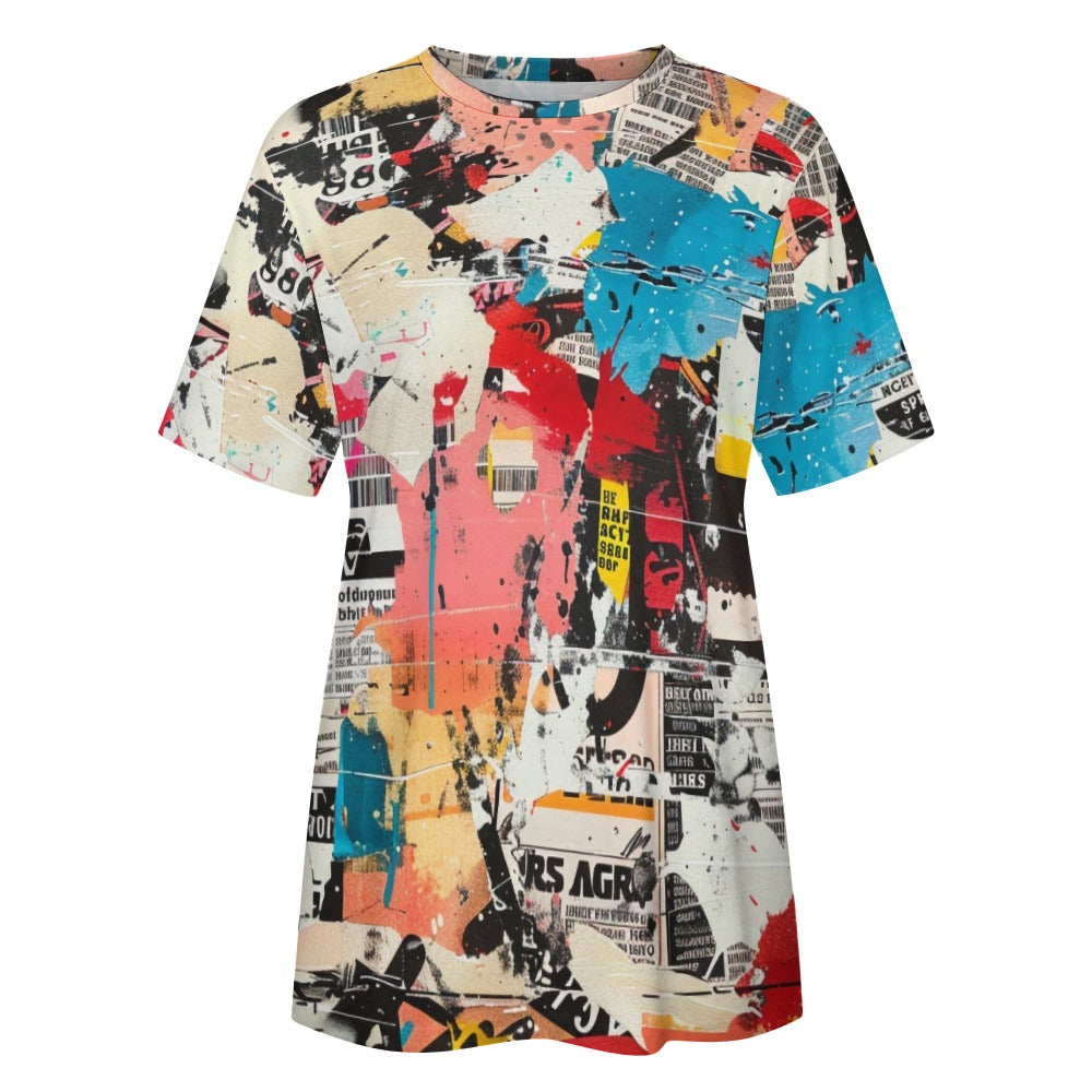 Urban Riot Collage Women's 100% Cotton T-Shirt