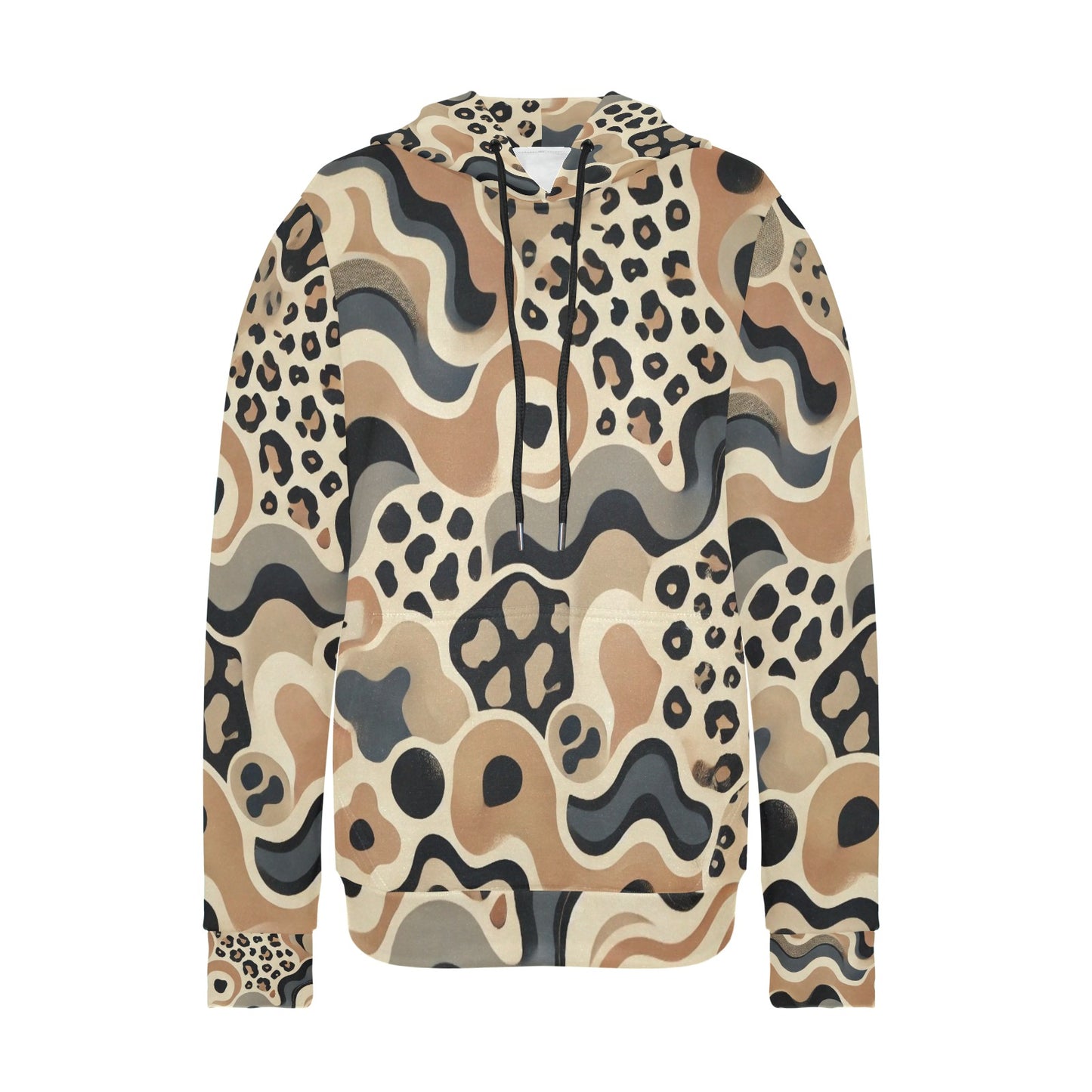 Animal print Women's Long Sleeve Fleece Hoodie new