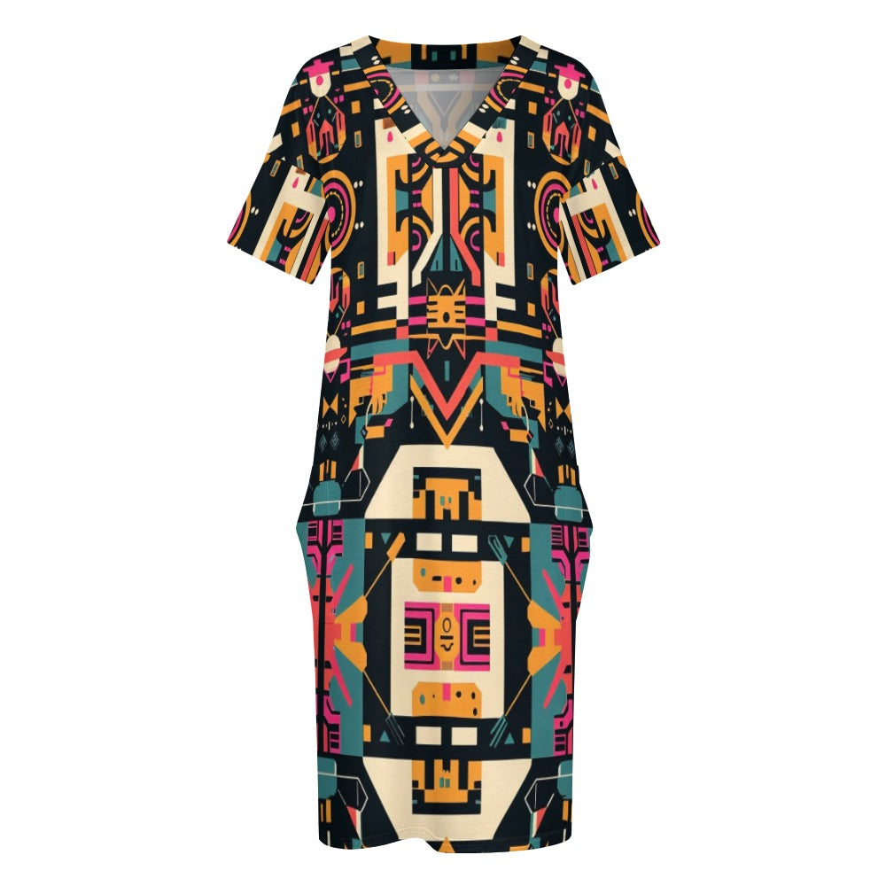 Neo-Tribal Circuitry Loose pocket dress