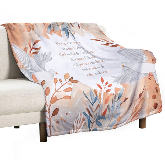 Peace Ultra-Soft Flannel Blanket Multiple Sizes