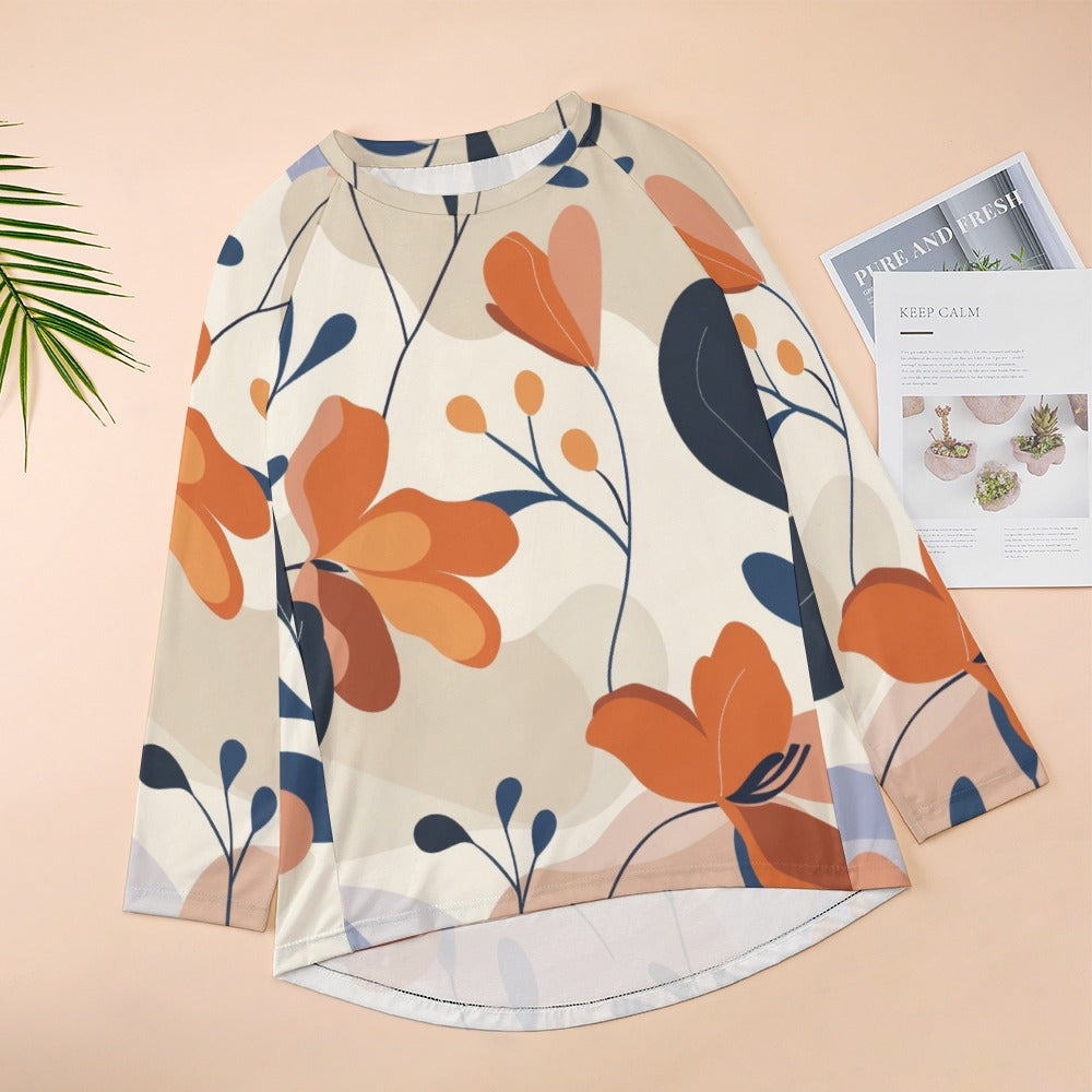 Amber Garden Flow Long Crew Neck Long Sleeve T-Shirt