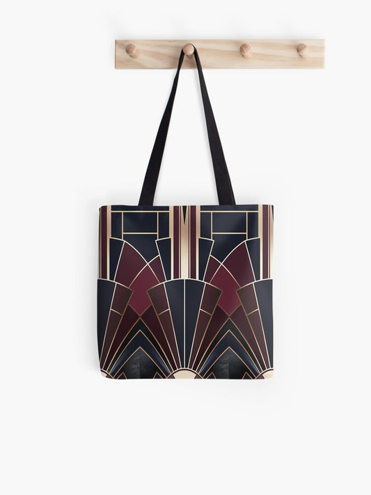 Art Deco Geometric Elegance Tote – Designed by Silmoyo