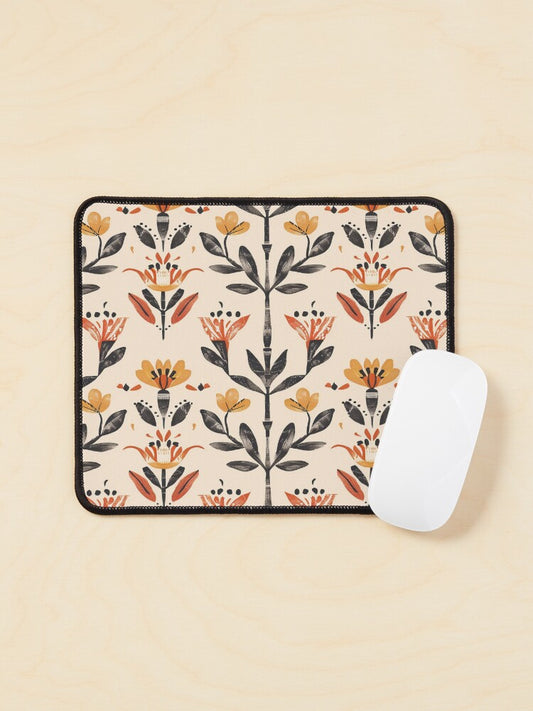 Folk Ember Bloom Mouse Pad