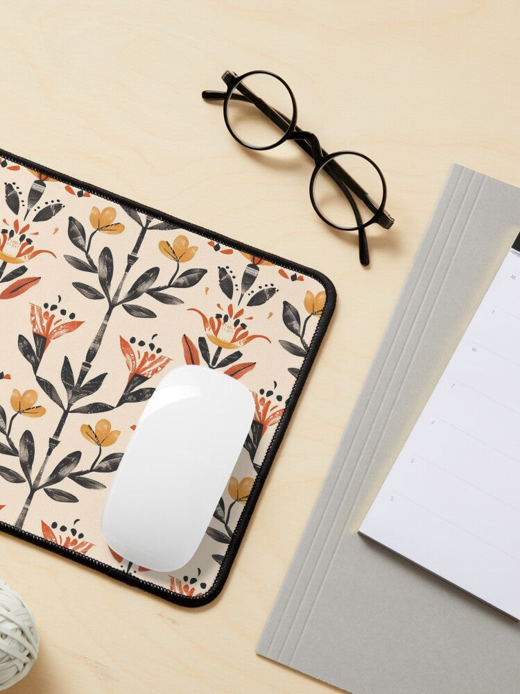 Folk Ember Bloom Mouse Pad
