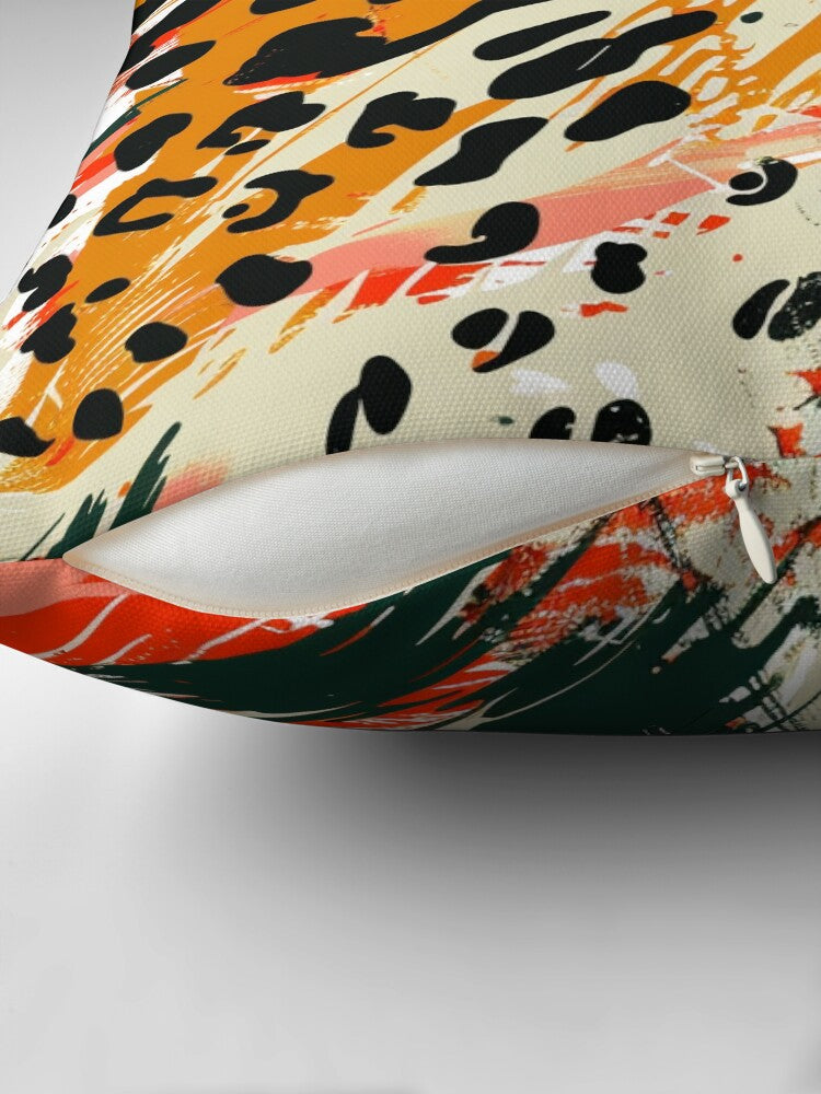 Wild Fusion – Abstract Animal Print Pattern | Modern Jungle Art Design Pillow