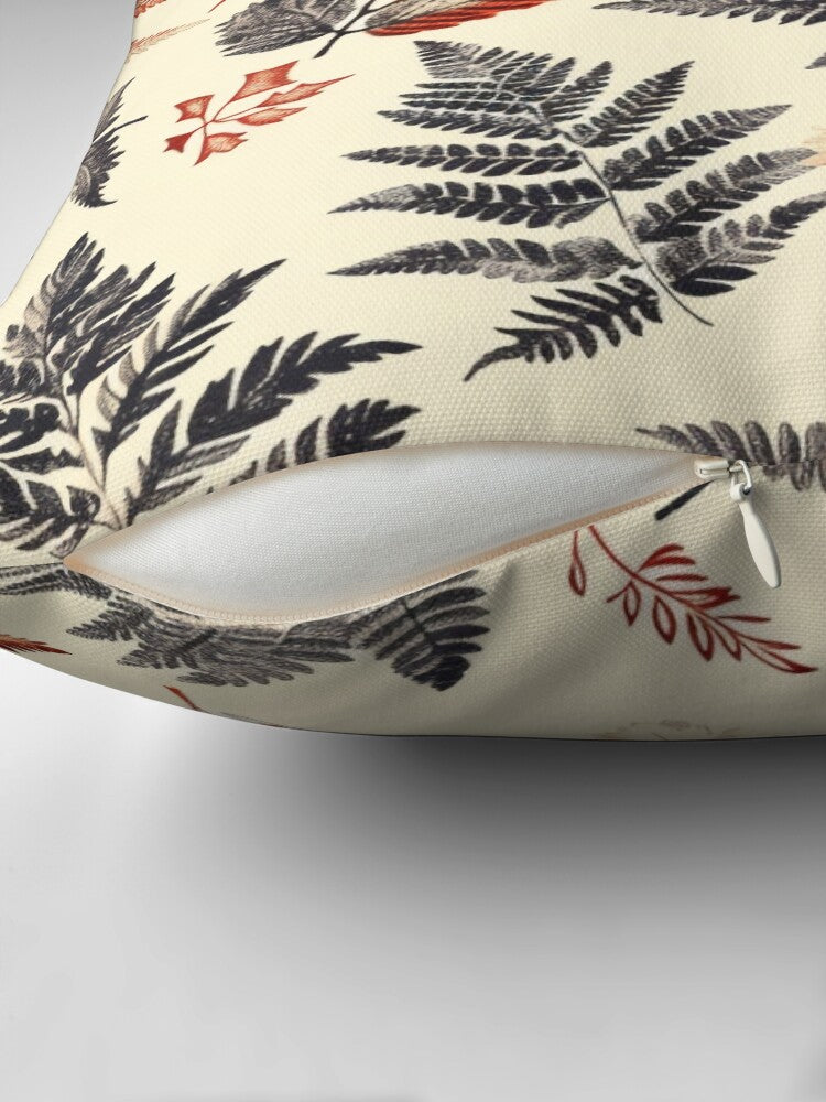 Autumn Fern Archive – Vintage Leaf Pattern” Pillow