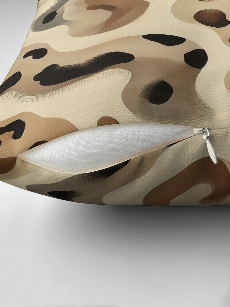 Urban Drift – Modern Abstract Leopard Print Pillow
