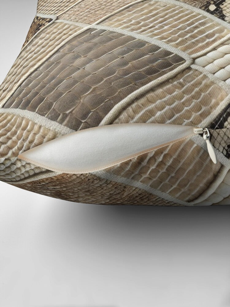 Desert Glint Luxe Snakeskin Pillow